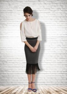 Business Fringe Skirt