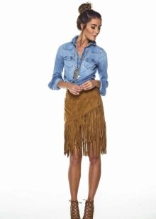 Fringed sand skirt