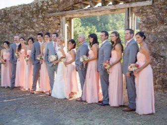 Delicate Peach Bridesmaid Dresses