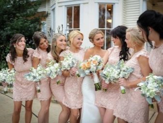 Delicate Peach Bridesmaid Dresses