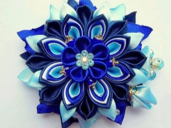 An example of a blue flower from kazansha ribbons