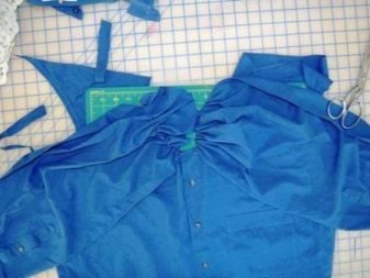 Σχηματίζοντας μπούστο σε φόρεμα από ανδρικό πουκάμισο - στάδιο 2