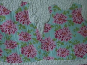 Cut details of the dress for a girl 1-3 years old