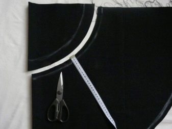 Opening half-sun skirts (tapered skirts) with a zipper