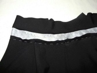 Stitch semi-sun skirt (tapered skirt) with a belt