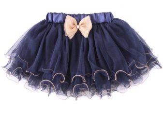 skirt with sewn elastic