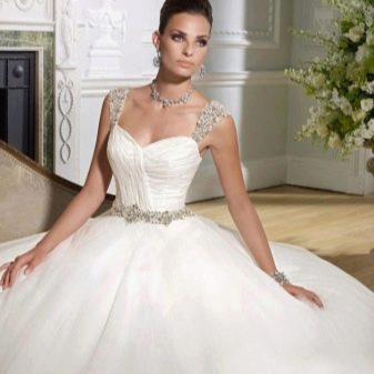 Lush wedding dress decorated with beads