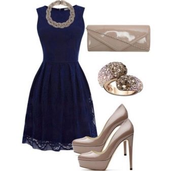 Shoes for a blue evening dress
