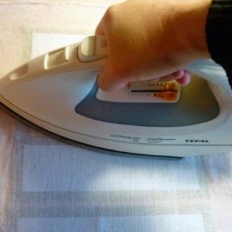 Ironing of starched fabric