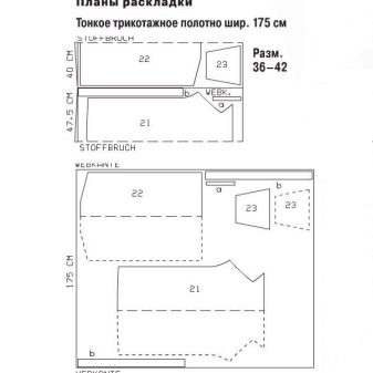 Layout plan of a straight dress with drapery