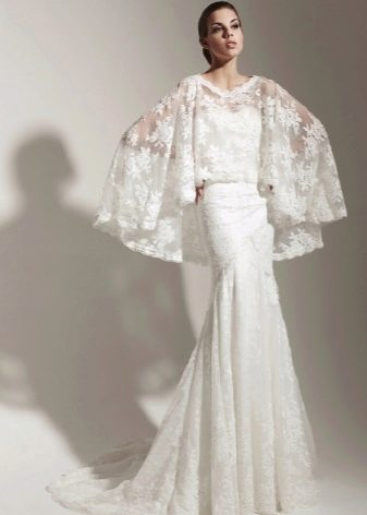 Poncho for wedding dress