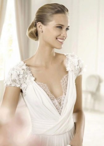 Lace inserts at the neckline