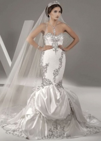 Brocade wedding dress