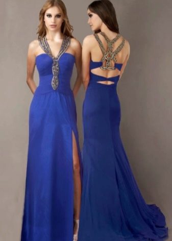 Greek evening dress with jewelry