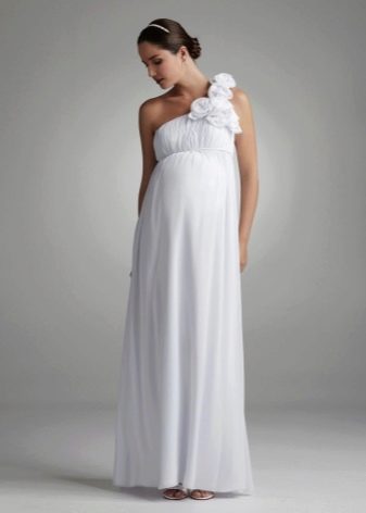 Empire style wedding dress for pregnant women