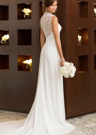 Robe de mariée droite pleine longueur