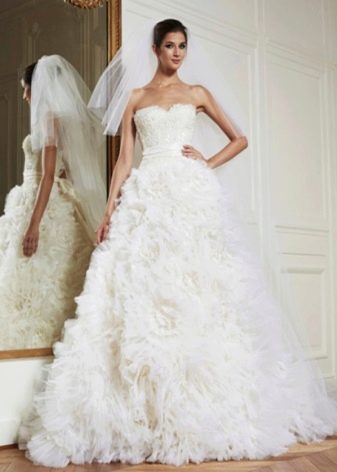Wedding transforming dress with a patch skirt