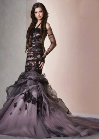 Eggplant wedding dress
