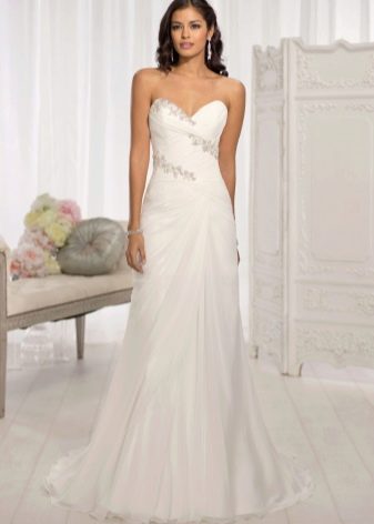 Simple Wedding Dress with Lace Top