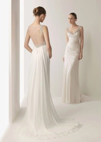 Backless Straight Wedding Dress