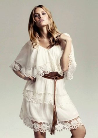 Short hippie wedding dress