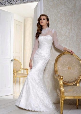 Illusion Sleeve Wedding Dress