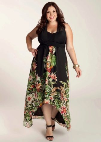 Evening summer dress for short front long back