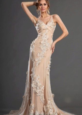Mermaid Maternity Dress with Cutout and Straps