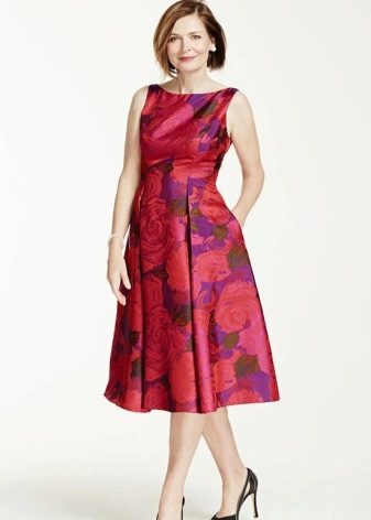 Mother of the groom short a-line evening dress