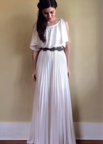 Pleated Greek Style Evening Dress