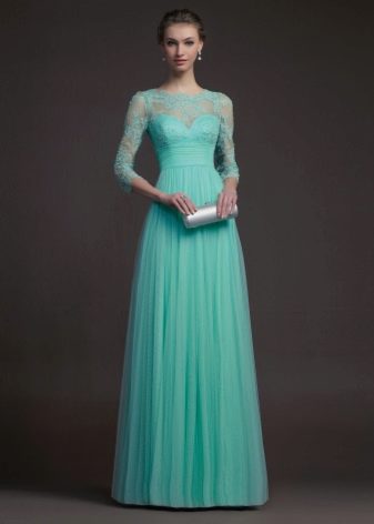 Evening green dress
