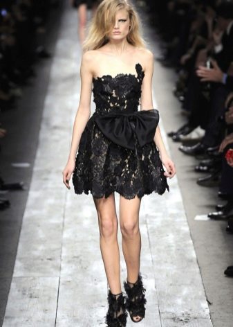 Black short evening dress