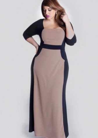 Evening dress for a wedding for full knitted