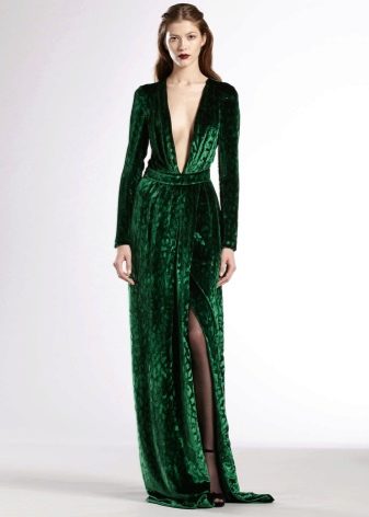 Emerald Velvet Dress
