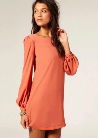Orange mini dress