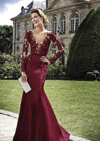 Wine color dress