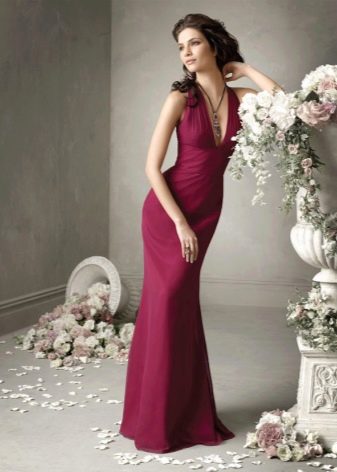 Wine color dress