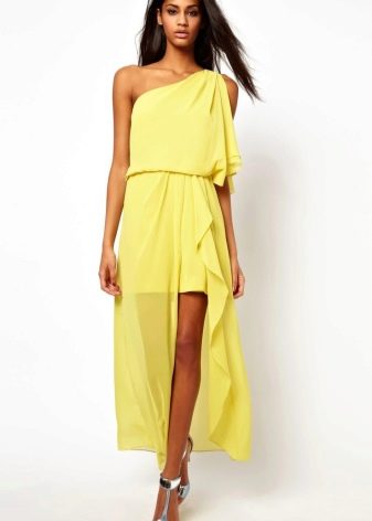 Abito estivo in chiffon giallo