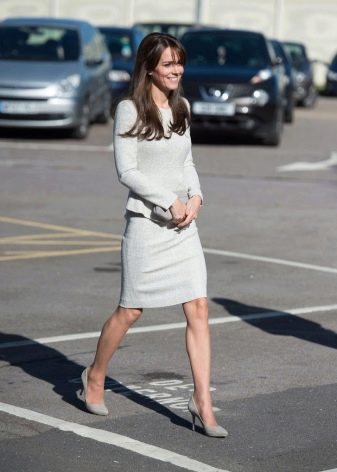 Light gray sheath dress