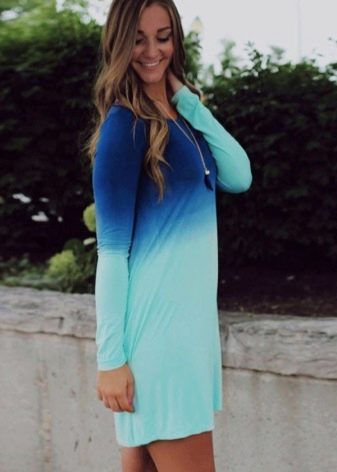 Navy blue dress with light blue