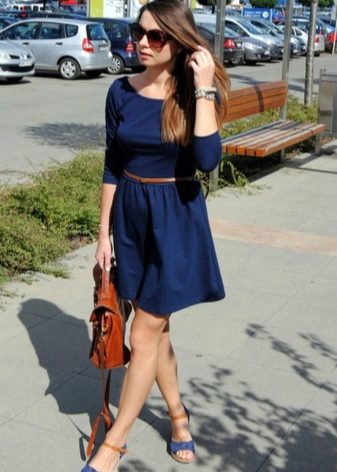 Dark blue mini dress