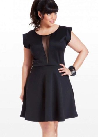 Black short silk dress for fat girls