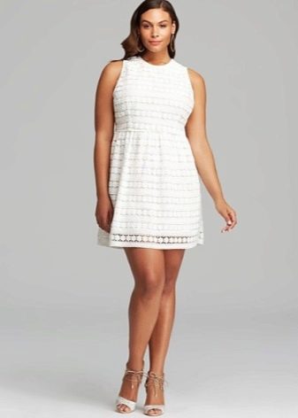 Short dress for overweight, hiding the belly