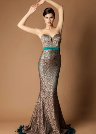 Brown-green dress