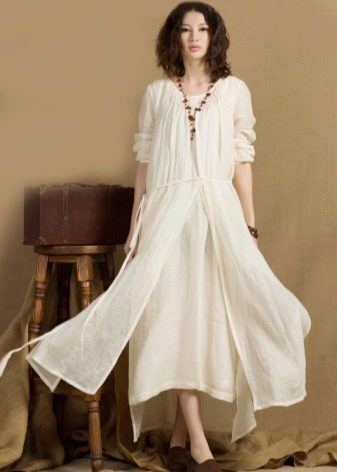 Milky linen dress