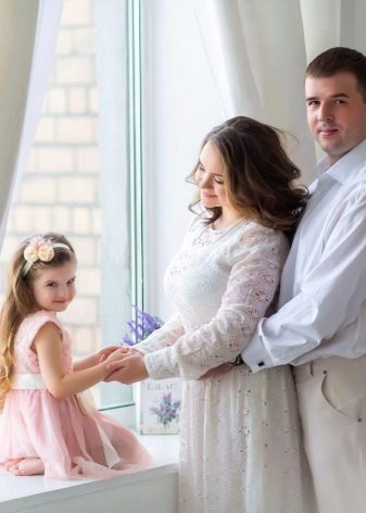 Beautiful fancy dress for a pregnant woman