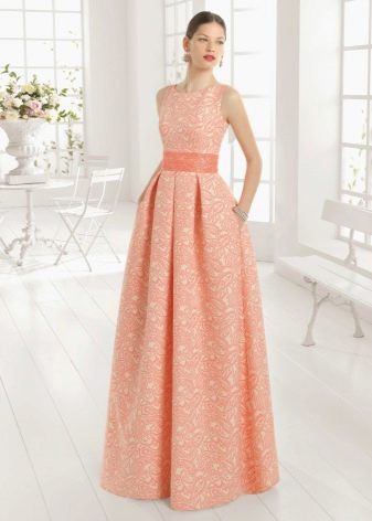 Peach canvas dress