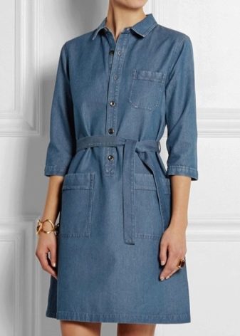 Safari denim dress