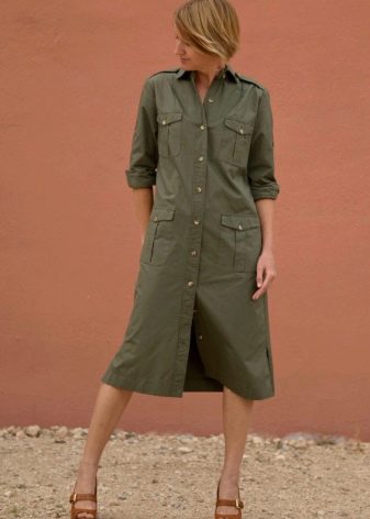 Below the knee safari dress