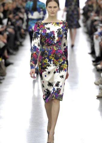 Floral dress covering the knees